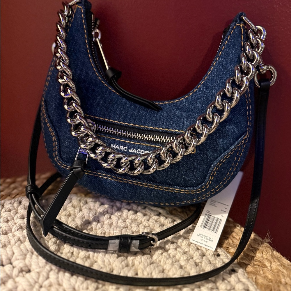 Marc Jacobs Blue Denim Mini Crescent Bag